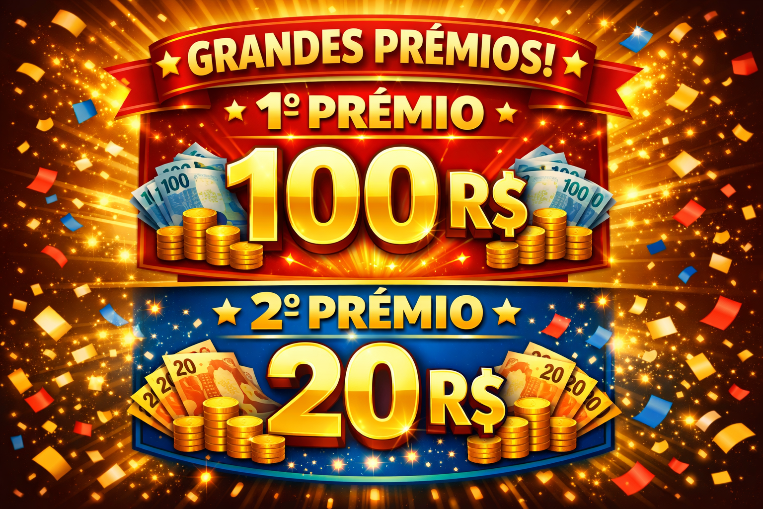 1° PREMIO 100 R$- PIX