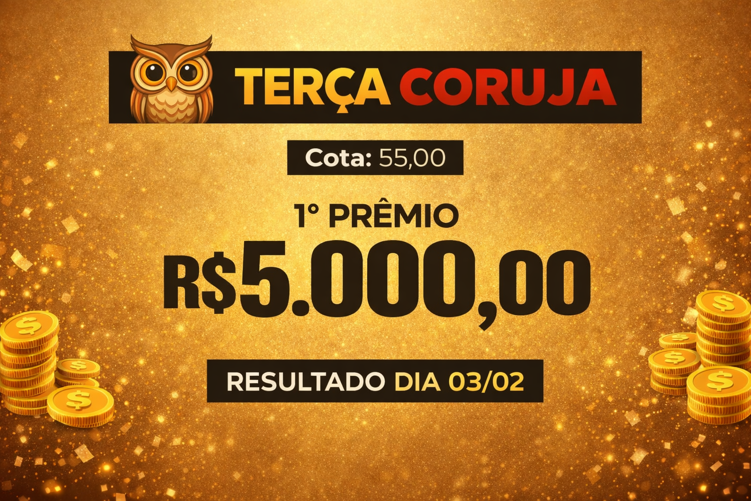 18° SORTEIO ONLINE (R$5.000,00)